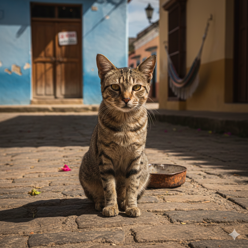 Gato curioso en adopción